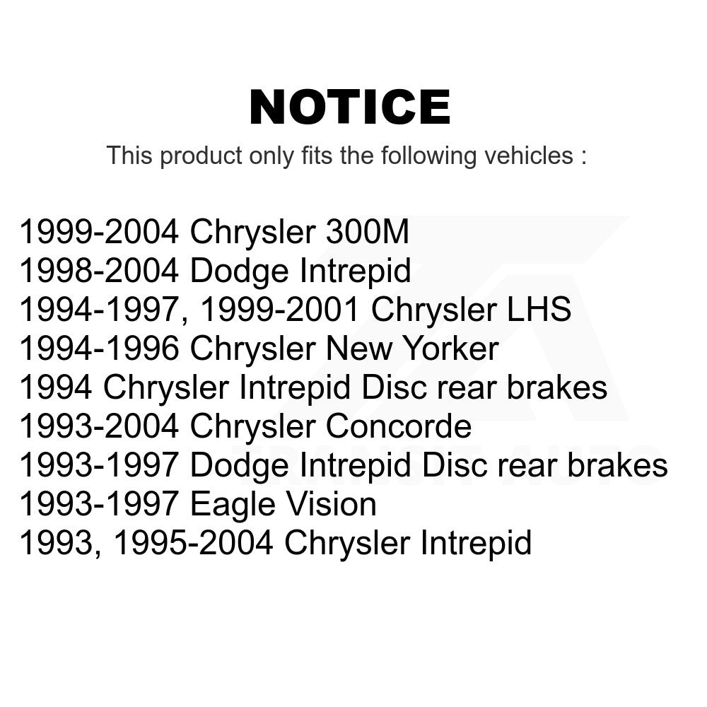 Rear Disc Brake Rotor 8-76316 For Chrysler Dodge Intrepid Concorde 300M LHS Eagle Vision New Yorker