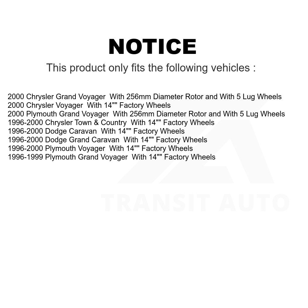 Front Disc Brake Rotor 8-76561 For Dodge Grand Caravan Chrysler Town & Country Plymouth Voyager