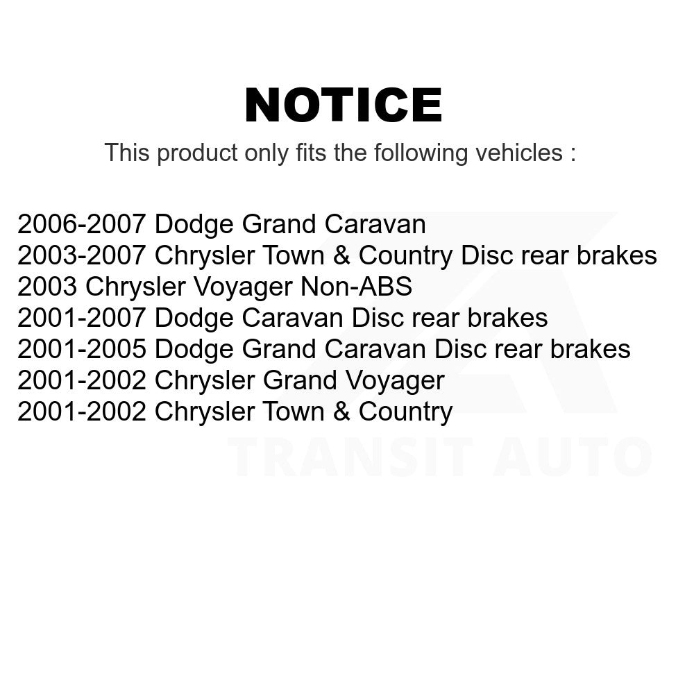 Front Disc Brake Rotor 8-780049 For Dodge Grand Caravan Chrysler Town & Country Voyager