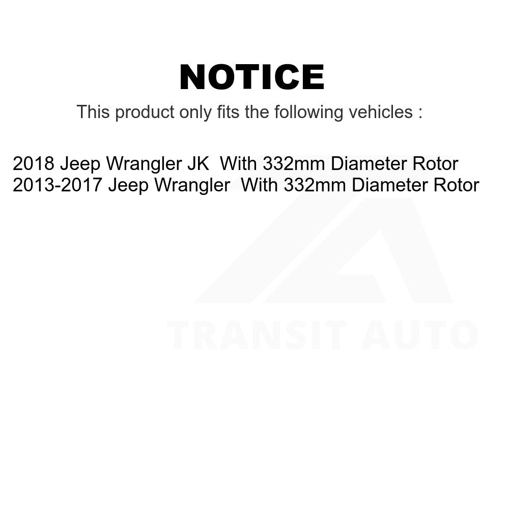 Front Disc Brake Rotor 8-782275 For Jeep Wrangler JK With 332mm Diameter