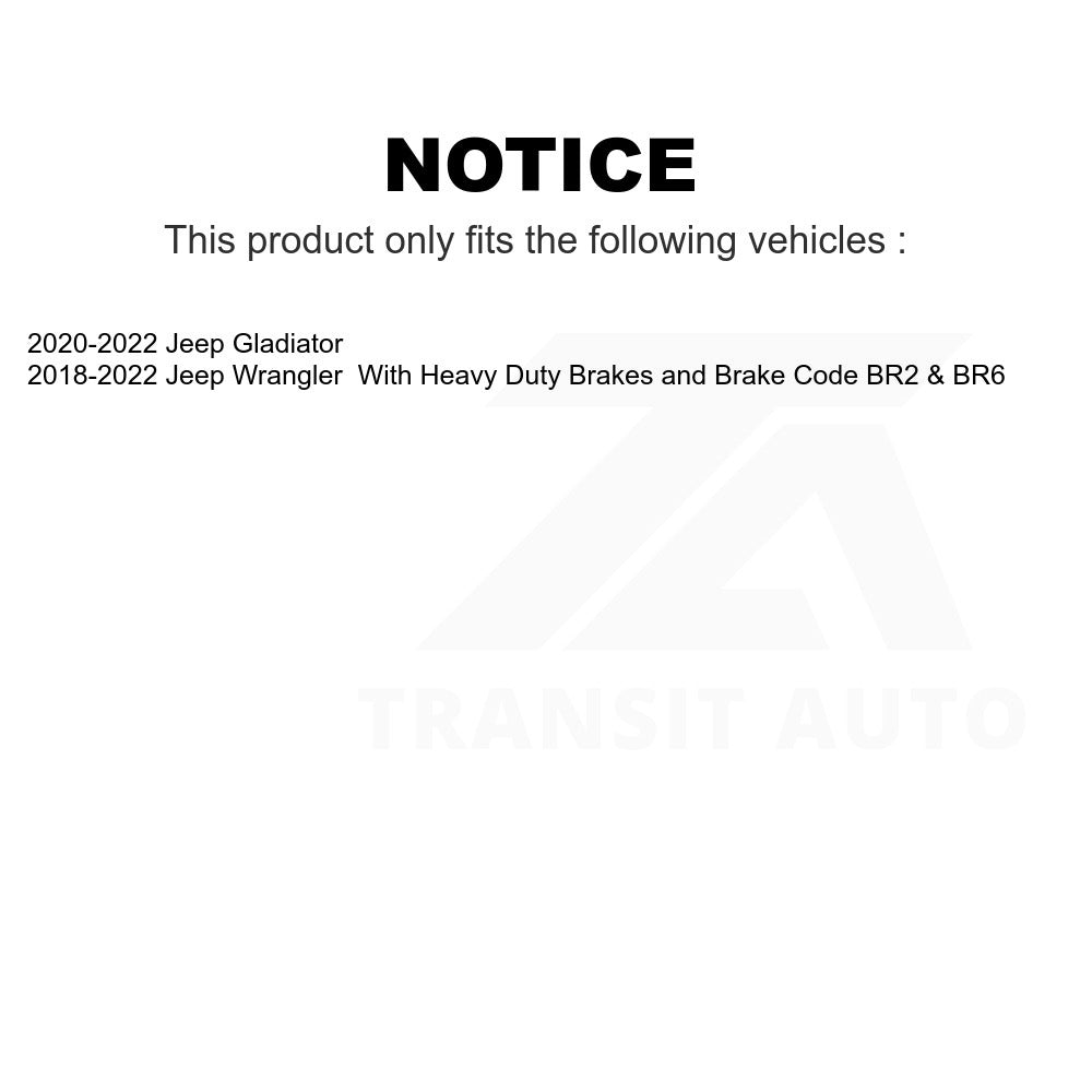 Front Disc Brake Rotor 8-782319 For Jeep Wrangler Gladiator