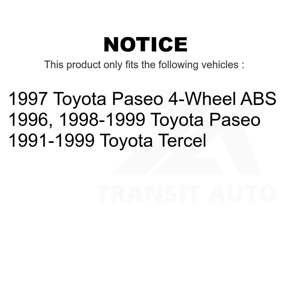 Front Disc Brake Rotor 8-96209 For Toyota Tercel Paseo