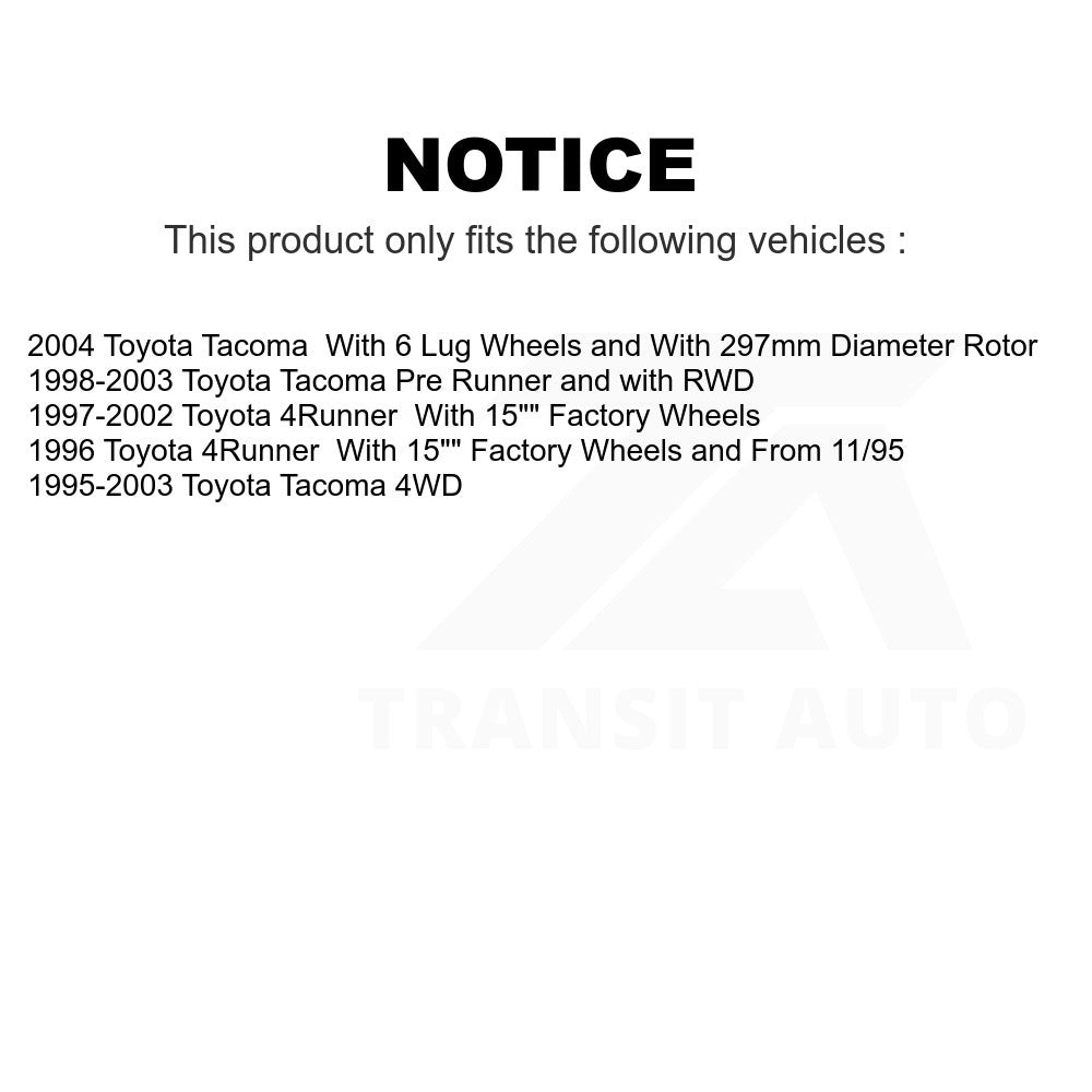 Front Disc Brake Rotor 8-96575 For Toyota Tacoma 4Runner