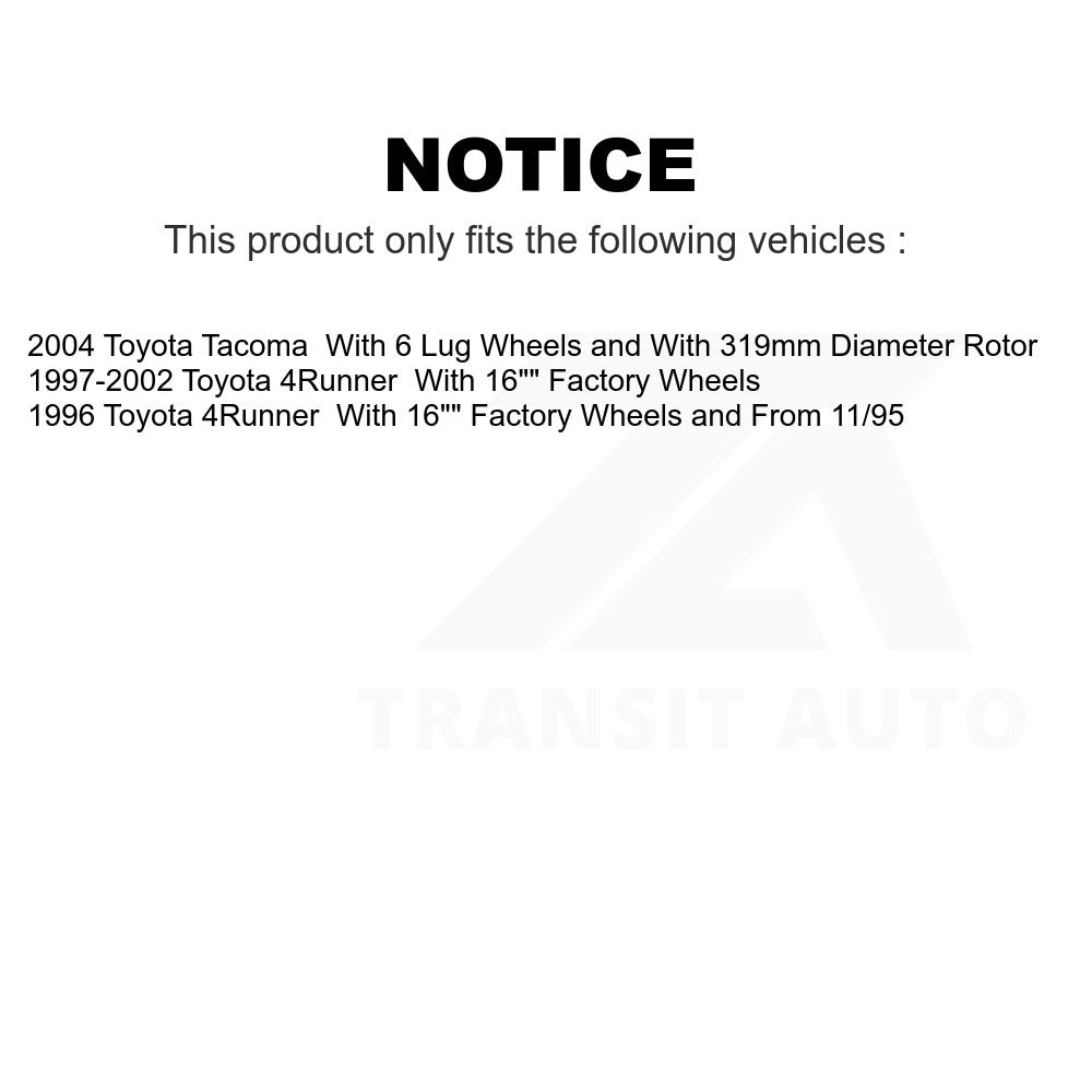 Front Disc Brake Rotor 8-96632 For Toyota 4Runner Tacoma