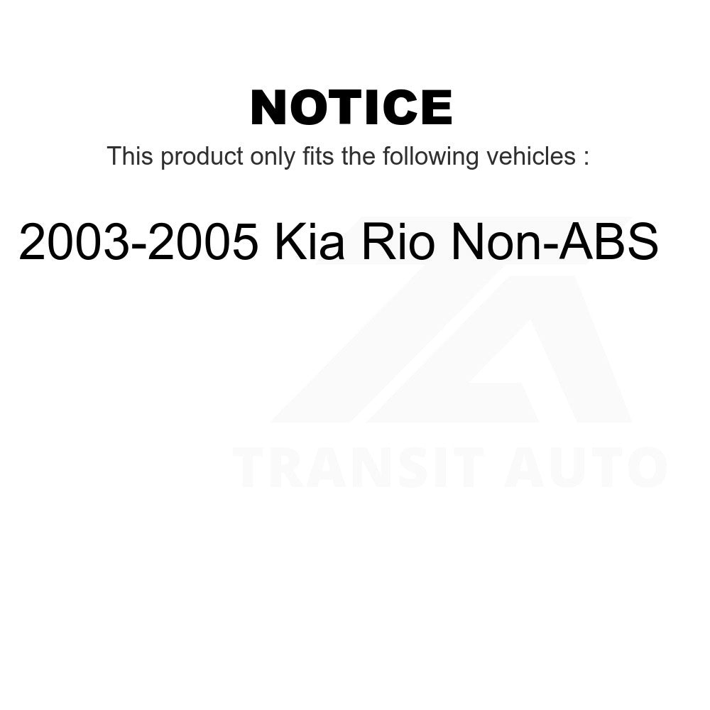 Rear Brake Drum 8-9773 For 2003-2005 Kia Rio Non-ABS