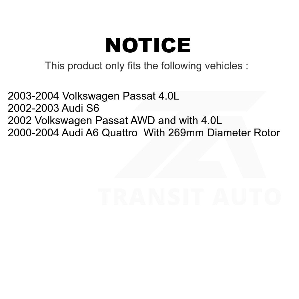 Rear Disc Brake Rotor 8-980003 For Volkswagen Passat Audi A6 Quattro S6