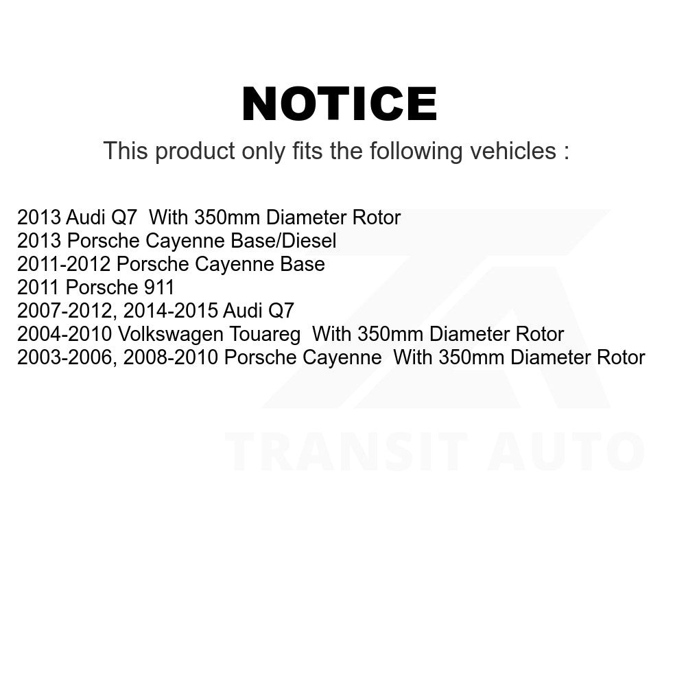 Front Right Disc Brake Rotor 8-980310 For Audi Q7 Porsche Cayenne Volkswagen Touareg 911