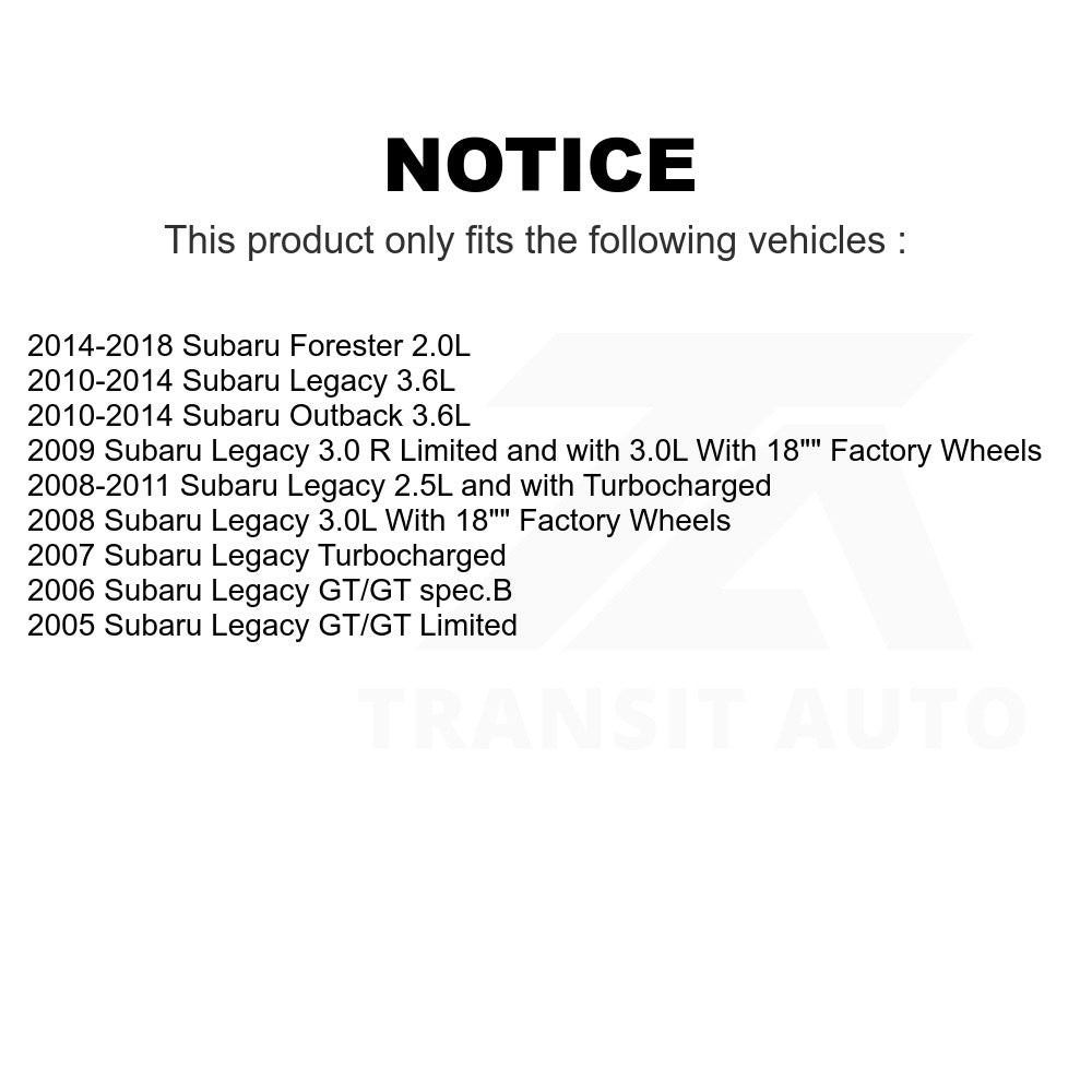 Front Disc Brake Rotor 8-980361 For Subaru Forester Outback Legacy