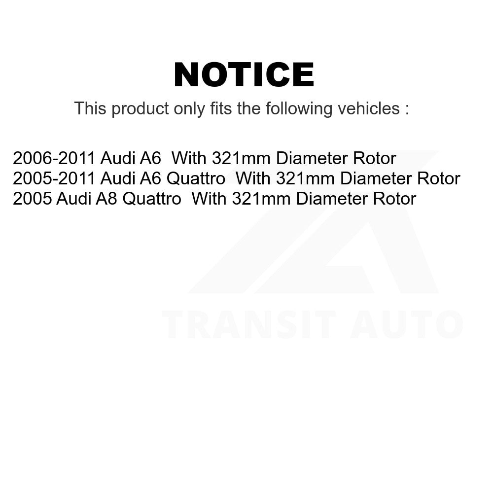 Front Disc Brake Rotor 8-980466 For Audi A6 Quattro A8 With 321mm Diameter