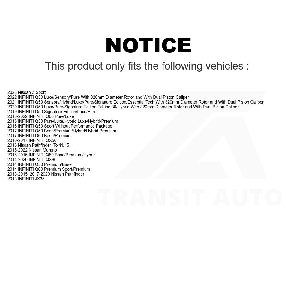Front Disc Brake Rotor 8-981055 For Nissan INFINITI Pathfinder Murano QX60 Q50 JX35 QX50 Q60 Z