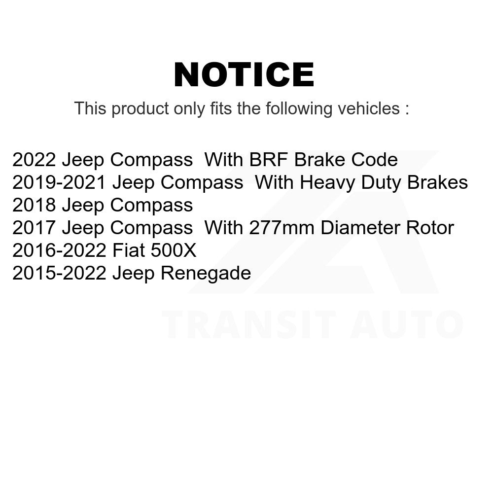 Rear Disc Brake Rotor 8-981643 For Jeep Renegade Compass Fiat 500X