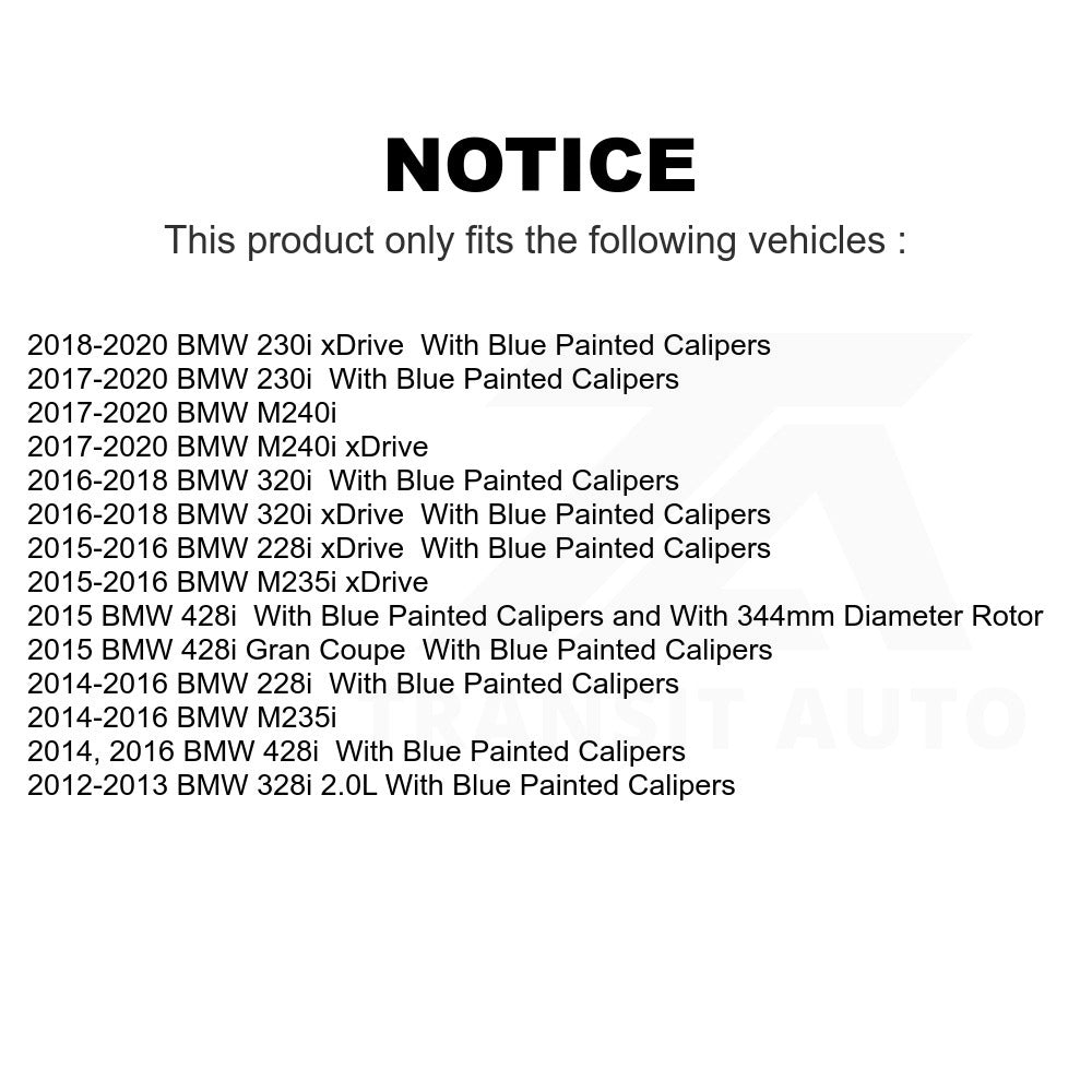 Rear Disc Brake Rotor 8-TQ8167 For BMW 328i 428i 320i xDrive 228i M235i 230i Gran Coupe M240i