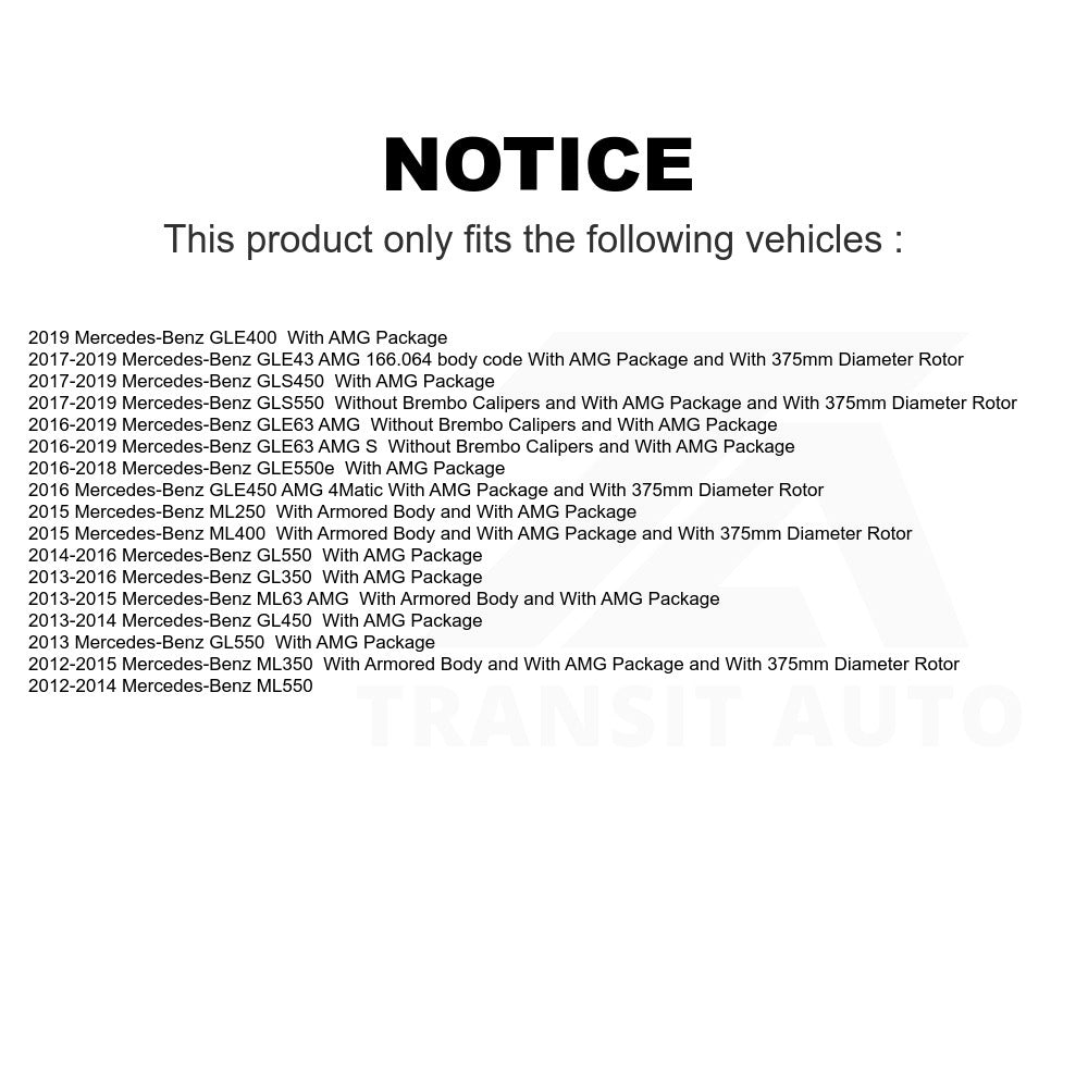 Front Disc Brake Rotor 8-TQ8245 For Mercedes-Benz ML350 GLS450 GL450 GLE43 AMG GL550 GLS550 GL350 GLE450 GLE400 GLE63 S ML400 ML550 ML250 ML63 GLE550e