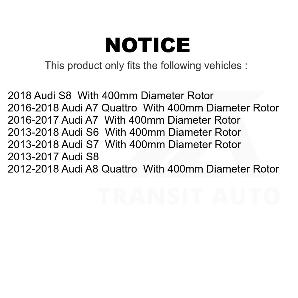 Front Disc Brake Rotor 8-TQ8265 For Audi A8 Quattro A7 S6 S7 S8