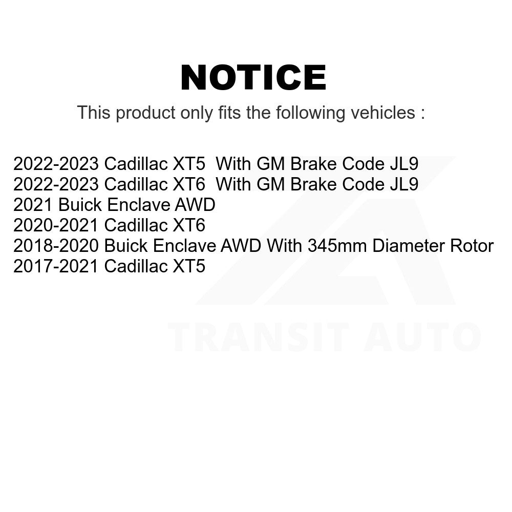 Front Disc Brake Rotor 8-TQ8278 For Cadillac XT5 Buick Enclave XT6