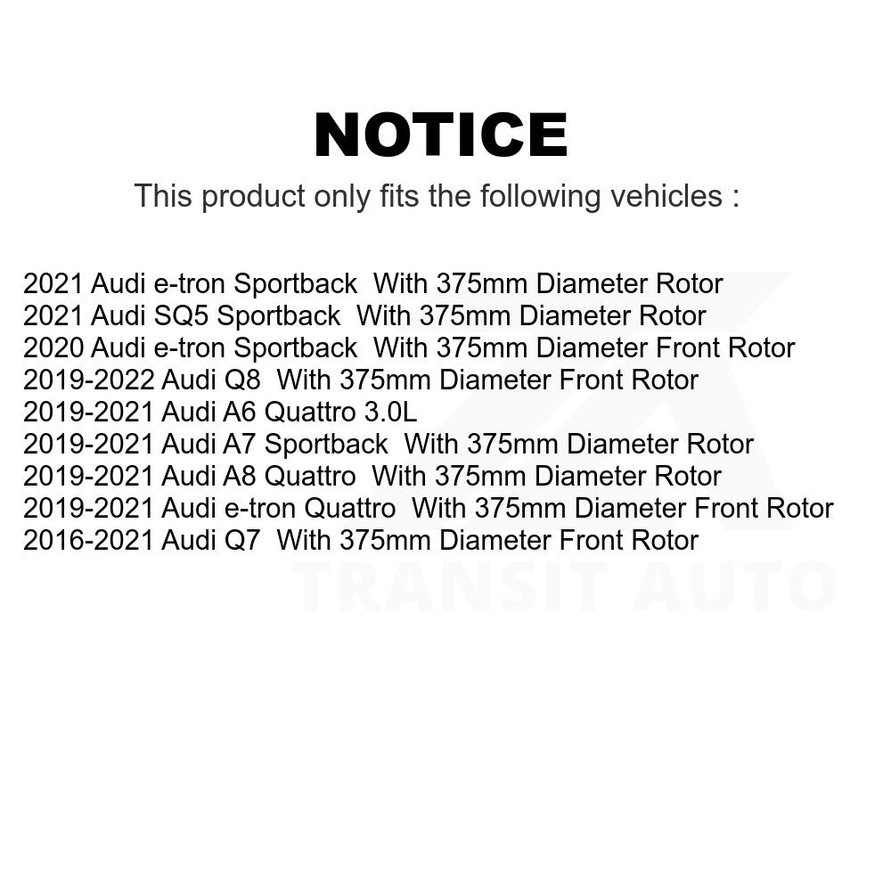 Front Disc Brake Rotor 8-TQ8348 For Audi Q7 Q8 A6 Quattro e-tron A8 A7 Sportback SQ5