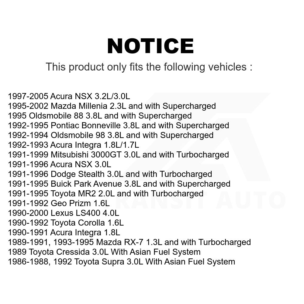 Electric Fuel Pump AGY-00210116 For Lexus LS400 Toyota Corolla Acura Mazda Buick Park Avenue Mitsubishi 3000GT Integra Millenia Pontiac Bonneville Oldsmobile MR2 Dodge Stealth RX-7 Supra 98 88 NSX Geo