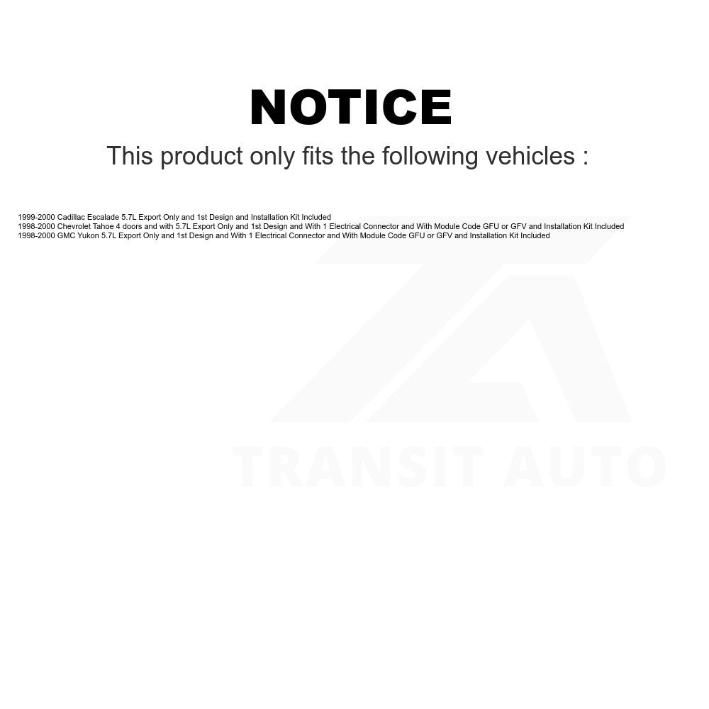 Fuel Pump Module Assembly AGY-00310212 For Chevrolet Tahoe GMC Yukon Cadillac Escalade