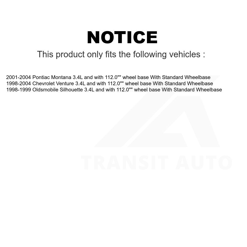 Fuel Pump Module Assembly AGY-00310217 For Chevrolet Venture Pontiac Montana Oldsmobile Silhouette With Standard Wheelbase 3.4L with 112.0" wheel base