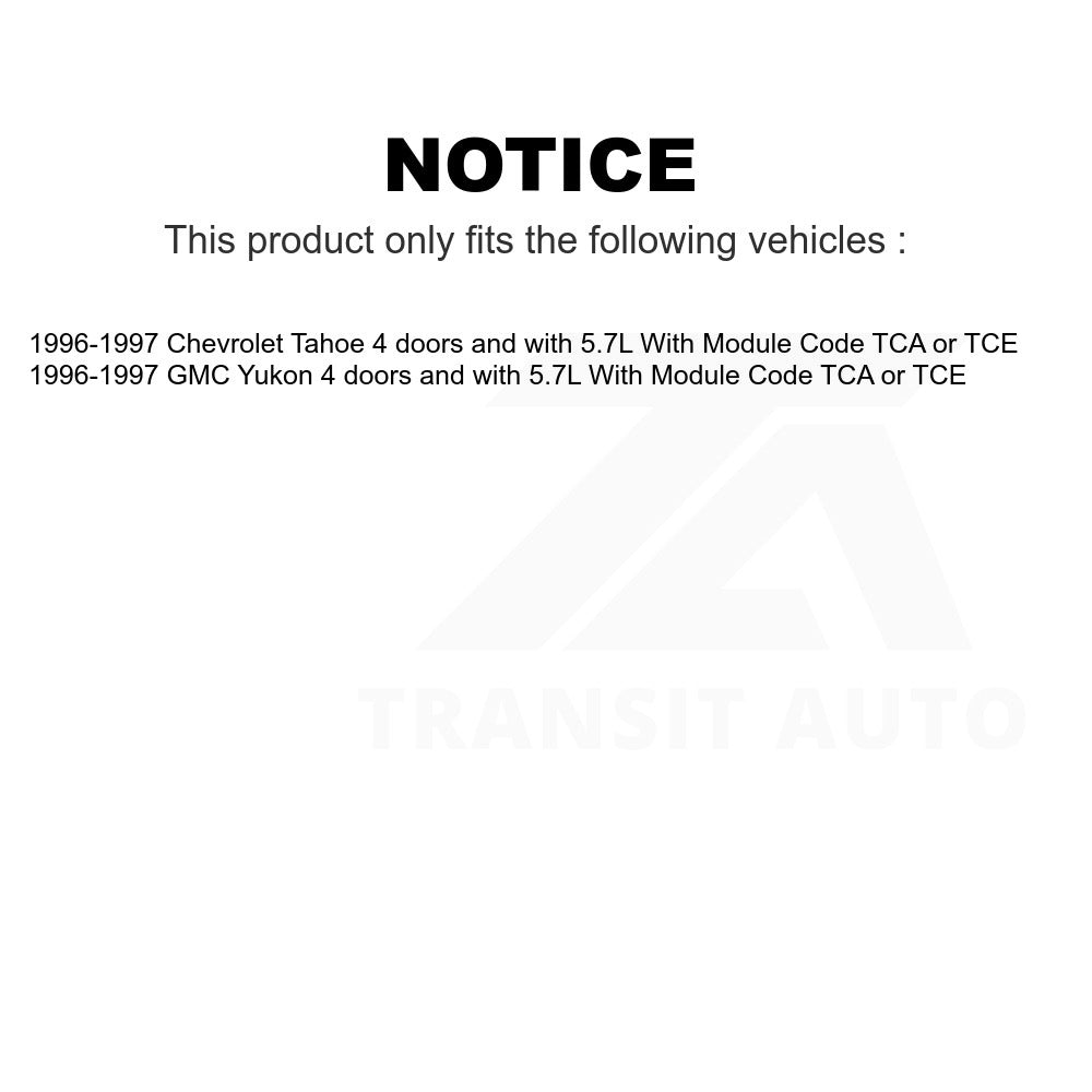 Fuel Pump Module Assembly AGY-00310301 For 1996-1997 Chevrolet Tahoe GMC Yukon With Code TCA or TCE 4 doors with 5.7L