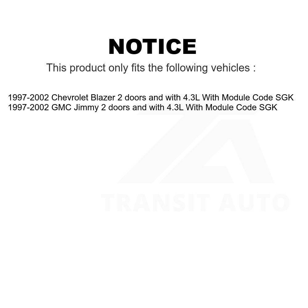 Fuel Pump Module Assembly AGY-00310319 For 1997-2002 Chevrolet Blazer GMC Jimmy With Code SGK 2 doors with 4.3L
