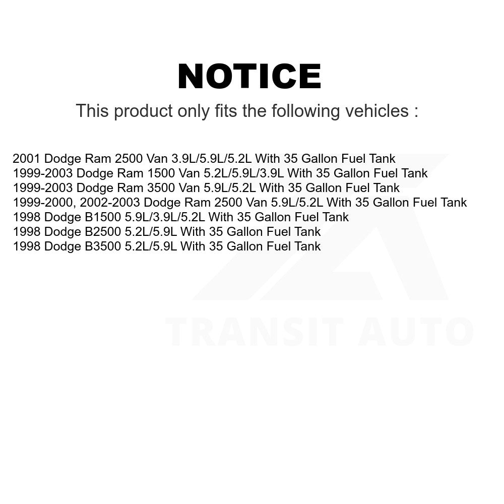 Fuel Pump Module Assembly AGY-00310389 For Dodge Ram 1500 Van 3500 2500 B1500 B3500 B2500 With 35 Gallon Tank