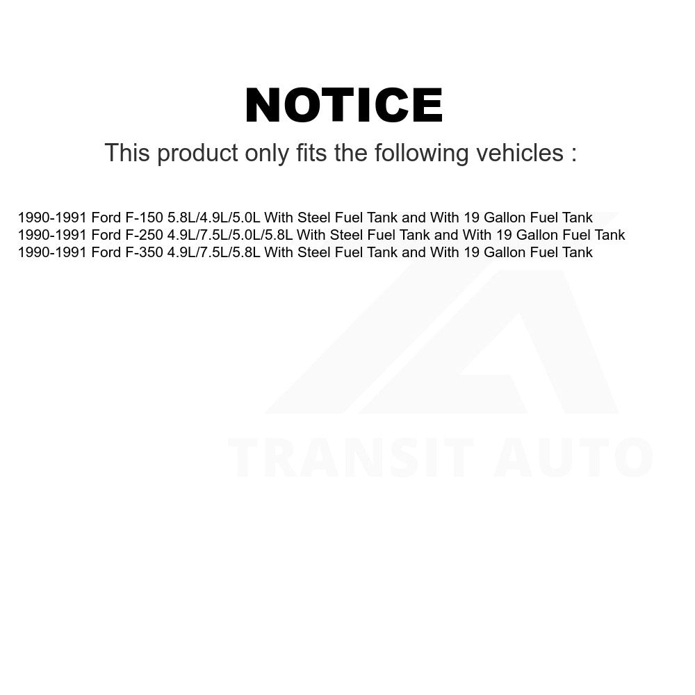 Rear Fuel Pump Hanger Assembly AGY-00310839 For 1990-1991 Ford F-150 F-250 F-350 With Steel Tank 19 Gallon