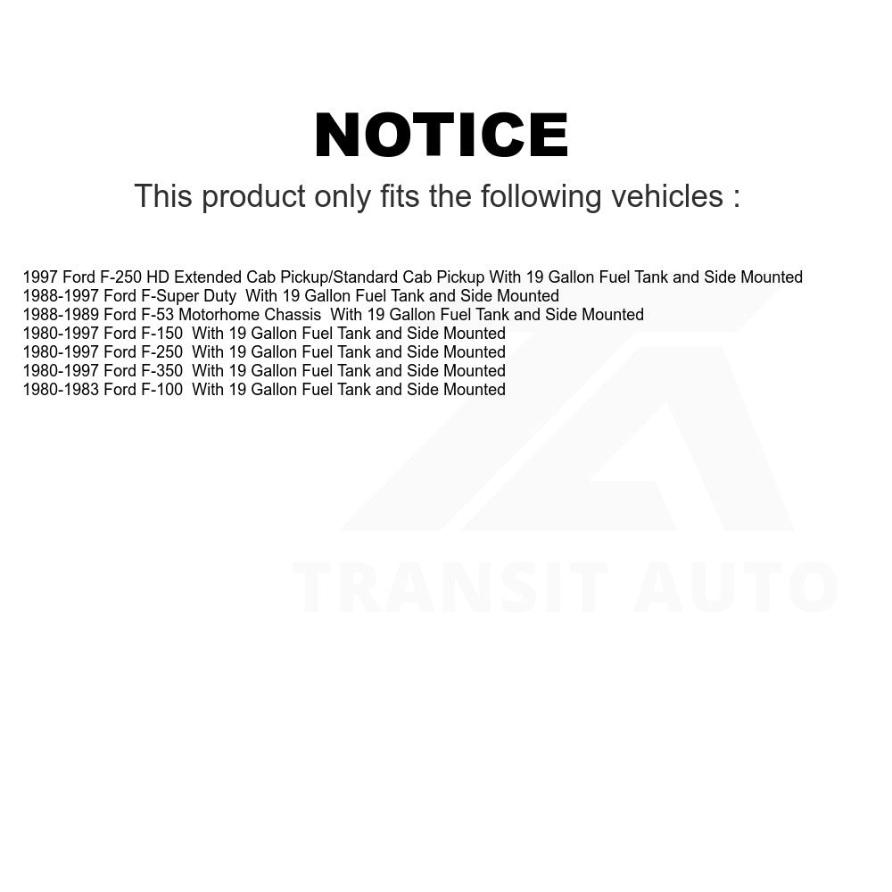 Fuel Tank Strap AGY-01110003 For Ford F-150 F-250 F-350 HD F-100 F Super Duty F-Super F-53 Motorhome Chassis With 19 Gallon Side Mounted