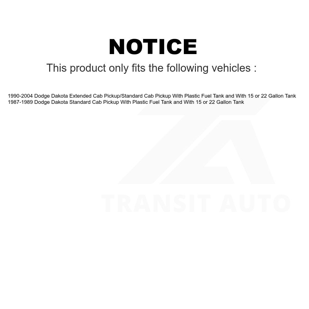 Fuel Tank Strap AGY-01110154 For Dodge Dakota With Plastic 15 or 22 Gallon