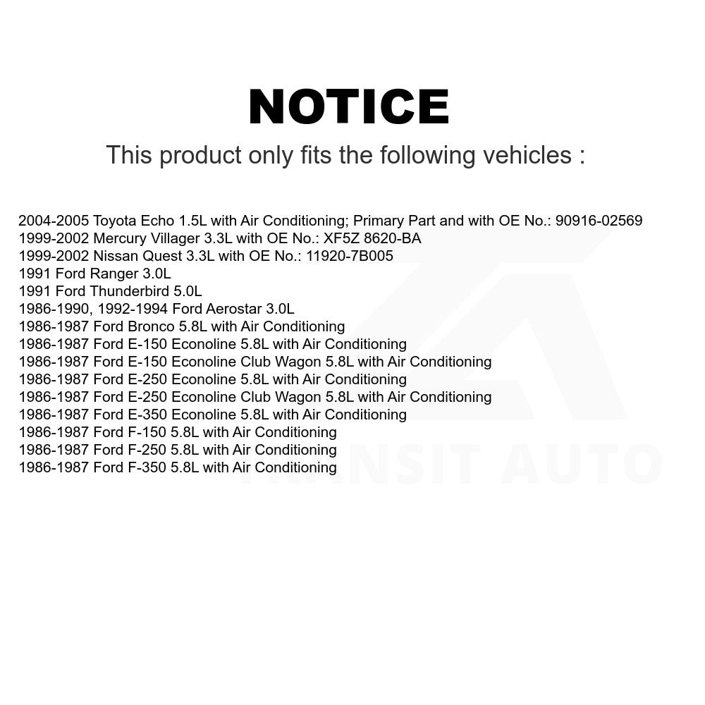 Accessory Drive Belt BAN-4PK1170 For Ford F-150 Nissan Quest F-250 Ranger Mercury Villager Aerostar F-350 E-350 Econoline Bronco E-150 Toyota Echo Thunderbird E-250 Club Wagon