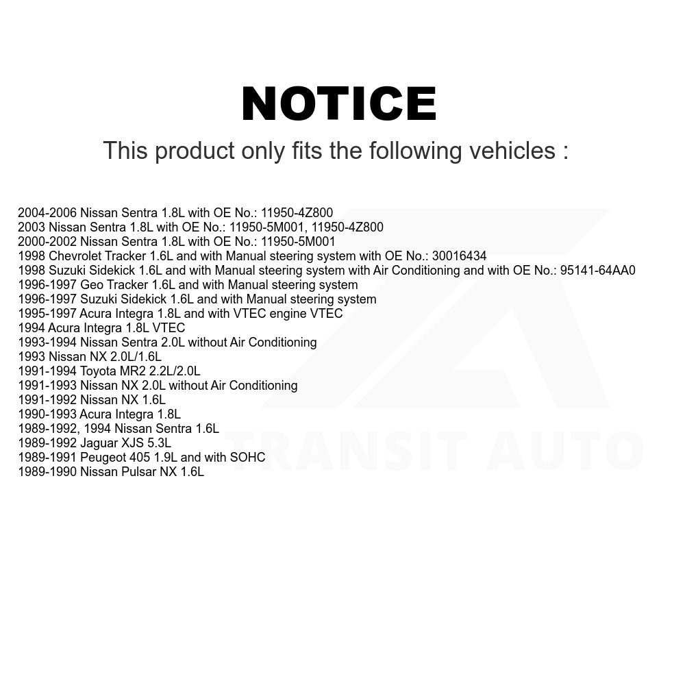 Accessory Drive Belt BAN-4PK840 For Nissan Sentra Acura Integra Tracker Geo Toyota MR2 Suzuki Sidekick Jaguar XJS Chevrolet NX Pulsar Peugeot 405