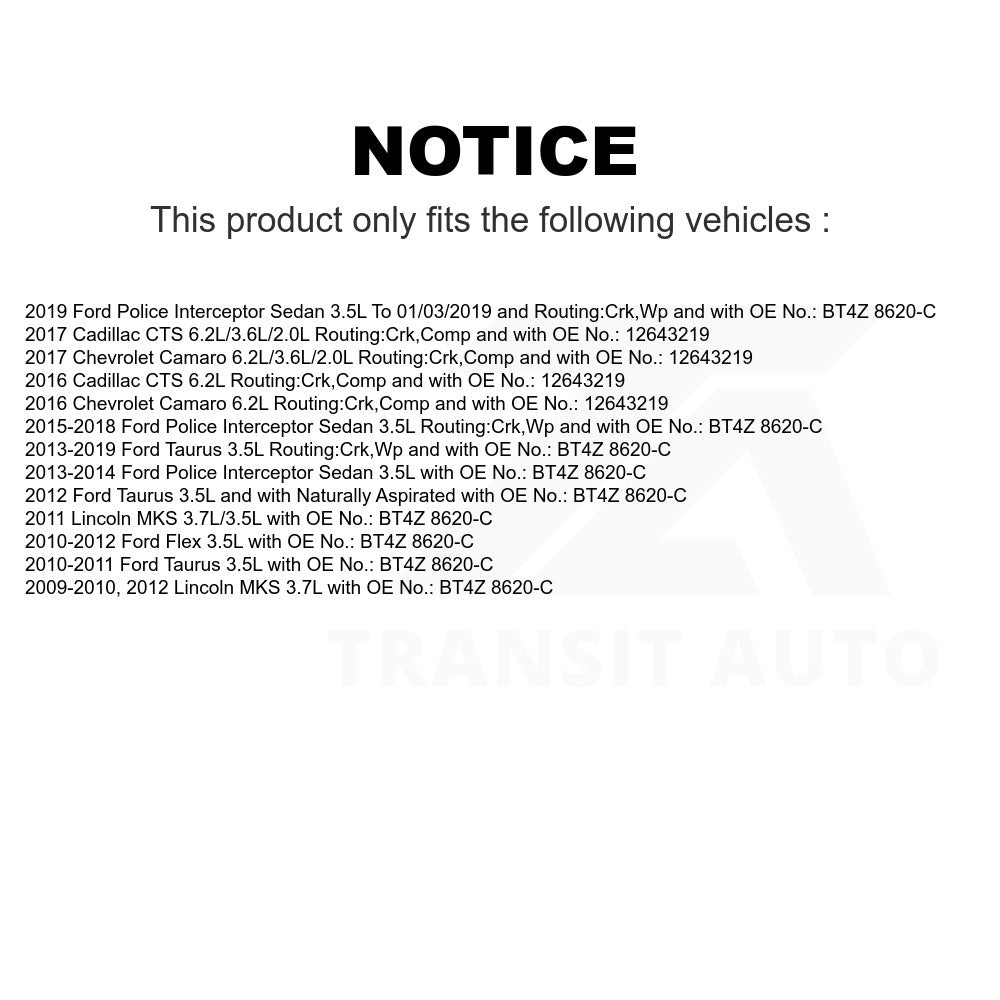 Accessory Drive Belt BAN-4PK907F For Ford Taurus Chevrolet Camaro Flex Lincoln MKS Police Interceptor Sedan Cadillac CTS