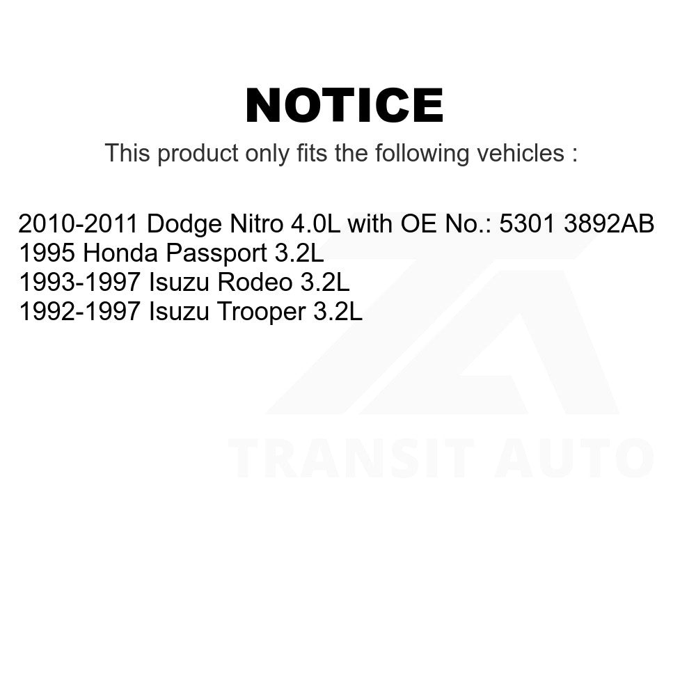 Accessory Drive Belt BAN-4PK955 For Dodge Nitro Isuzu Rodeo Trooper Honda Passport