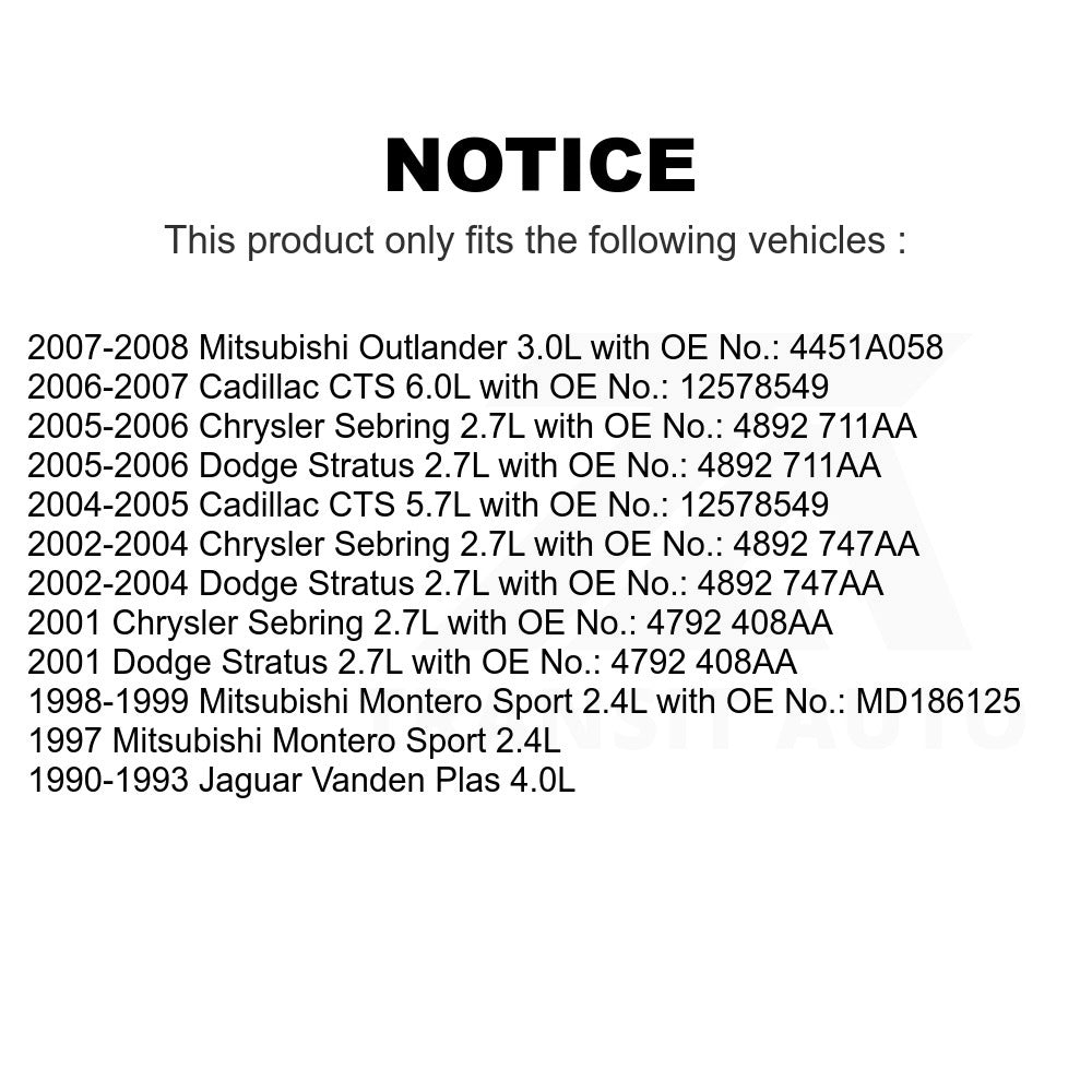 Accessory Drive Belt BAN-4PK985 For Chrysler Sebring Dodge Stratus Cadillac CTS Mitsubishi Outlander Montero Sport Jaguar Vanden Plas