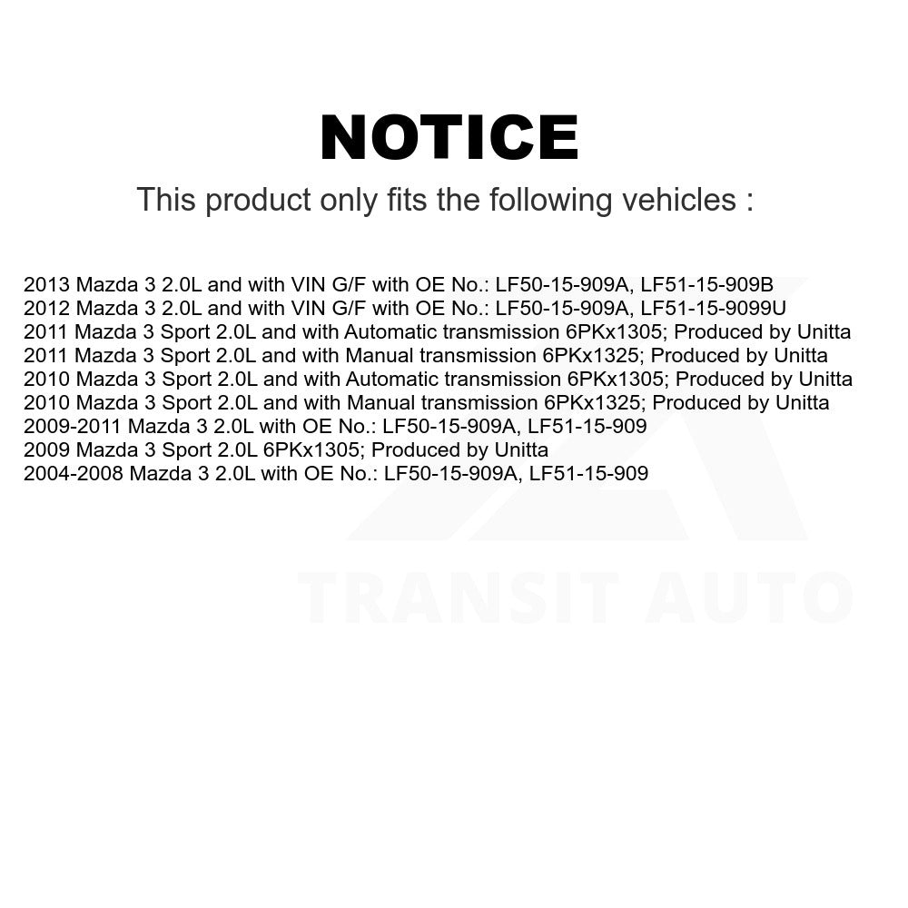 Water Pump Alternator Accessory Drive Belt BAN-6PK1305 For Mazda 3 Sport