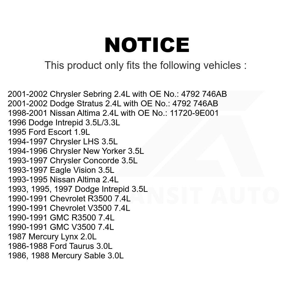 Accessory Drive Belt BAN-6PK1335 For Nissan Altima Chrysler Sebring Dodge Stratus Ford Intrepid Concorde Escort Taurus LHS Chevrolet Eagle Vision R3500 New Yorker Mercury Sable V3500 GMC Lynx