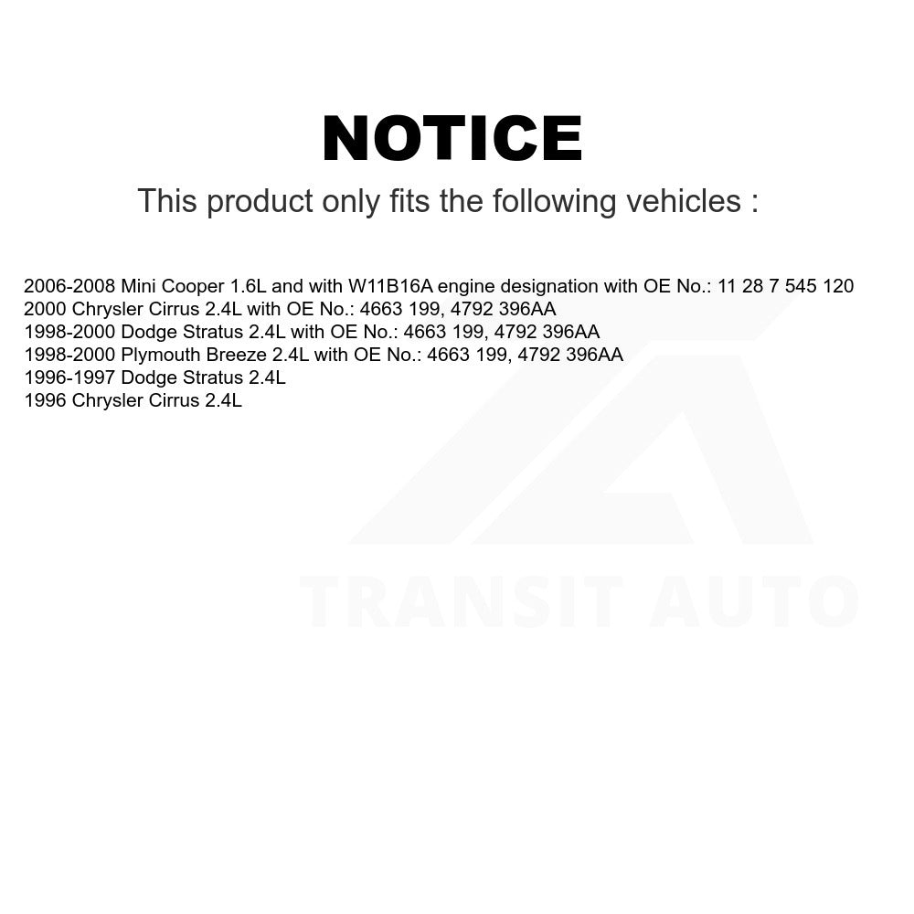 Alternator Accessory Drive Belt BAN-6PK1370 For Mini Cooper Dodge Stratus Plymouth Breeze Chrysler Cirrus