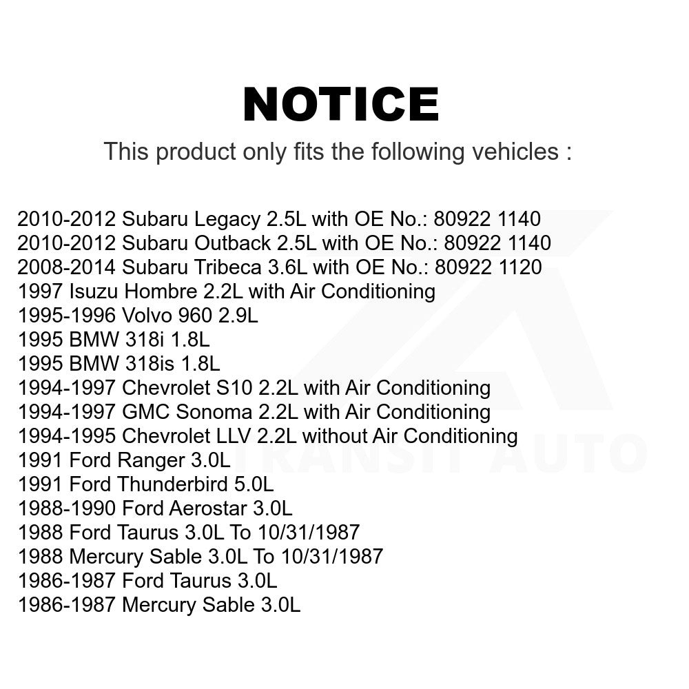 Accessory Drive Belt BAN-6PK1650 For Subaru Outback Chevrolet S10 Legacy GMC Sonoma Ford Ranger Tribeca Taurus Aerostar Volvo 960 BMW 318i Mercury Sable Isuzu Hombre Thunderbird 318is LLV