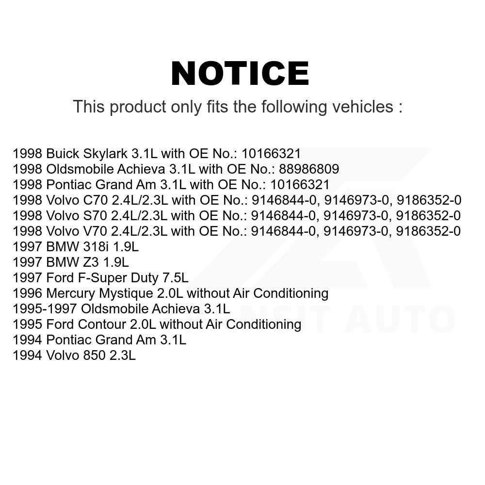 Accessory Drive Belt BAN-6PK1740 For Volvo S70 BMW Z3 V70 Pontiac Grand Am Oldsmobile Achieva 850 Ford Contour 318i Mercury Mystique Buick Skylark C70 F-Super Duty