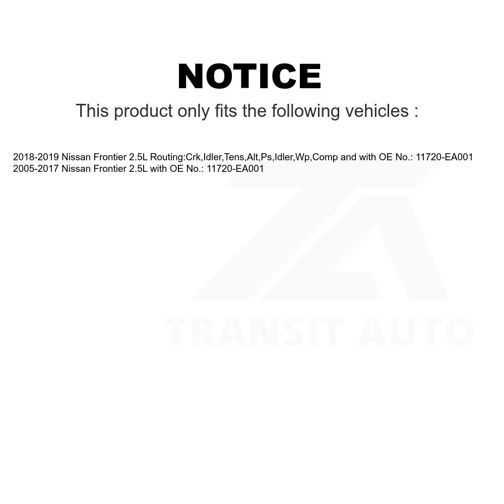 Accessory Drive Belt BAN-6PK2064A For Nissan Frontier 2.5L