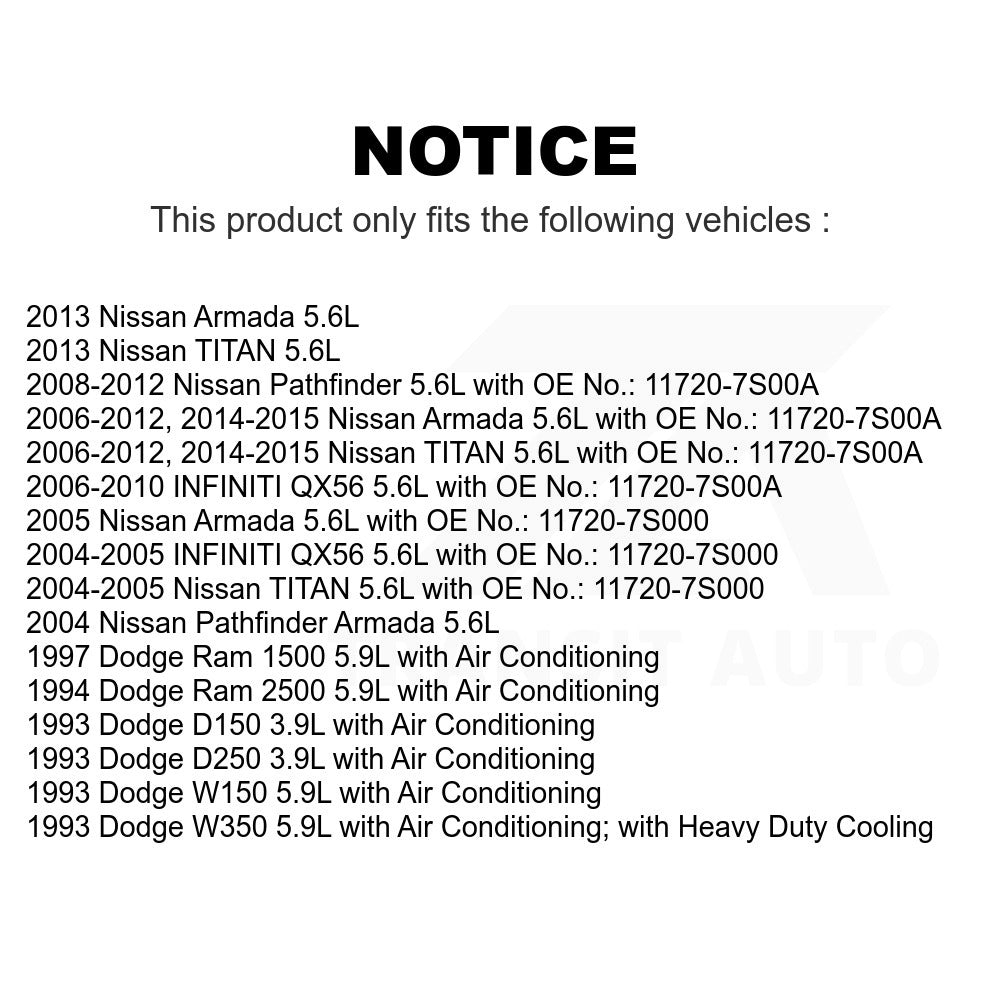 Accessory Drive Belt BAN-7PK2468 For Nissan Titan Armada Dodge Pathfinder Ram 1500 INFINITI QX56 2500 D250 D150 W350 W150 TITAN