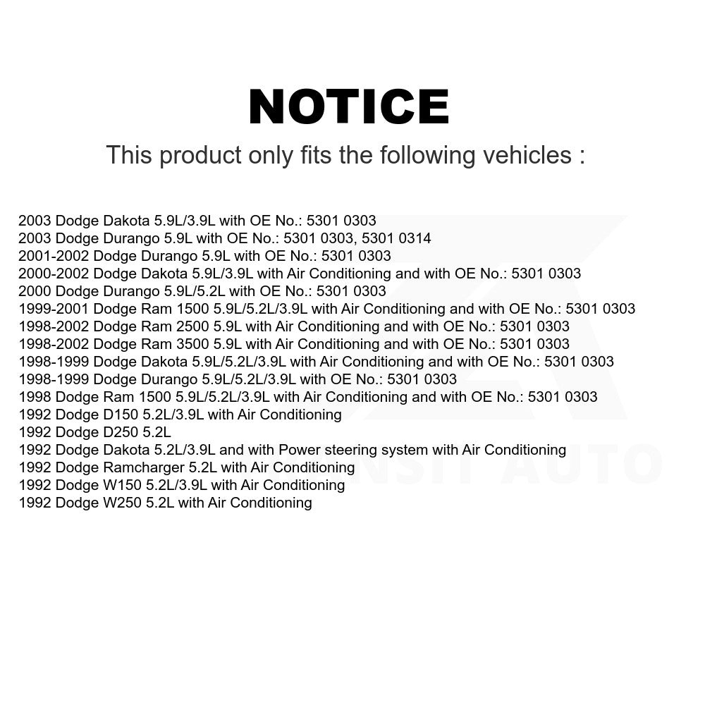 Accessory Drive Belt BAN-7PK2470 For Dodge Ram 1500 Dakota Durango 2500 3500 W250 D250 D150 W150 Ramcharger