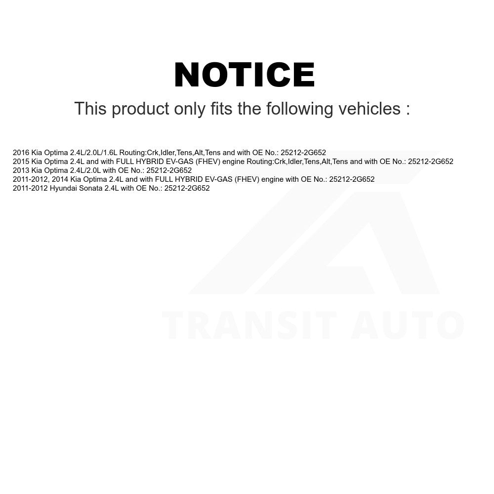 Accessory Drive Belt BAN-7PK970 For Kia Optima Hyundai Sonata