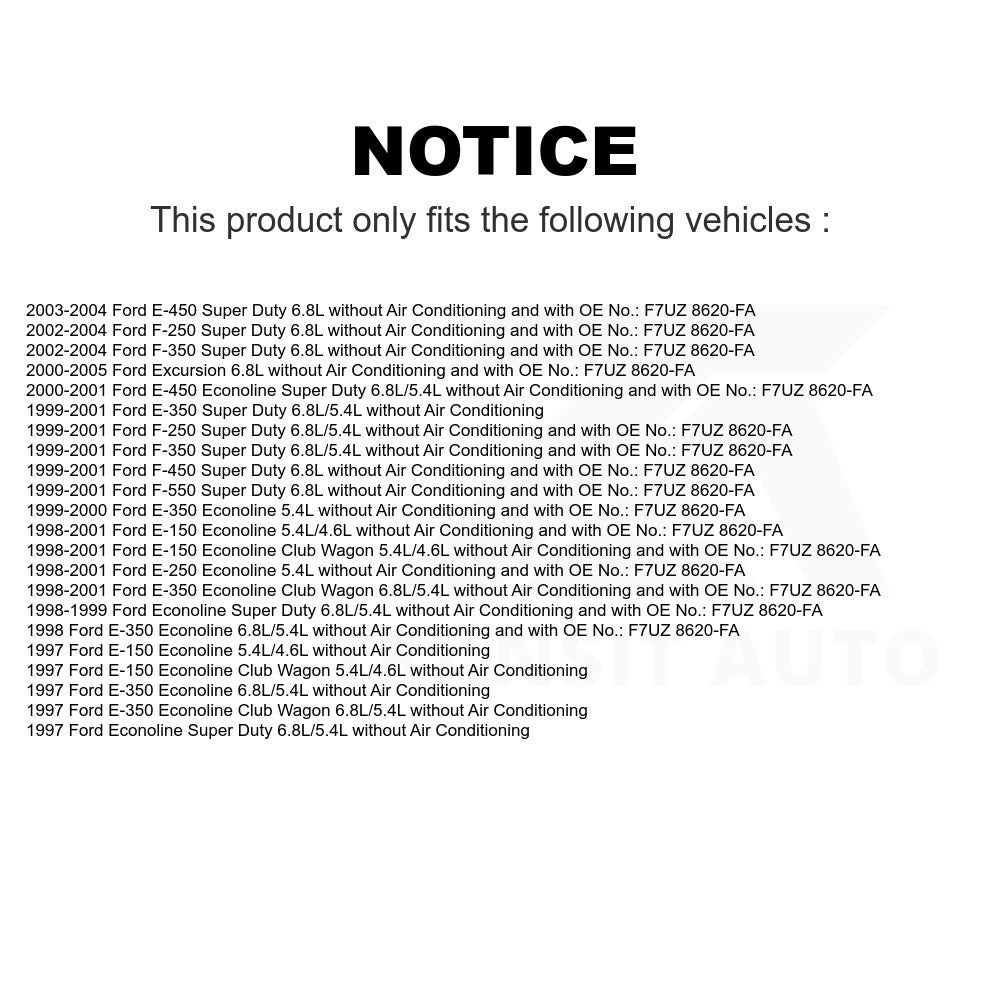 Accessory Drive Belt BAN-8PK2045 For Ford F-250 Super Duty F-350 Excursion E-150 Econoline E-250 E-350 Club Wagon E-450 F-450 F-550