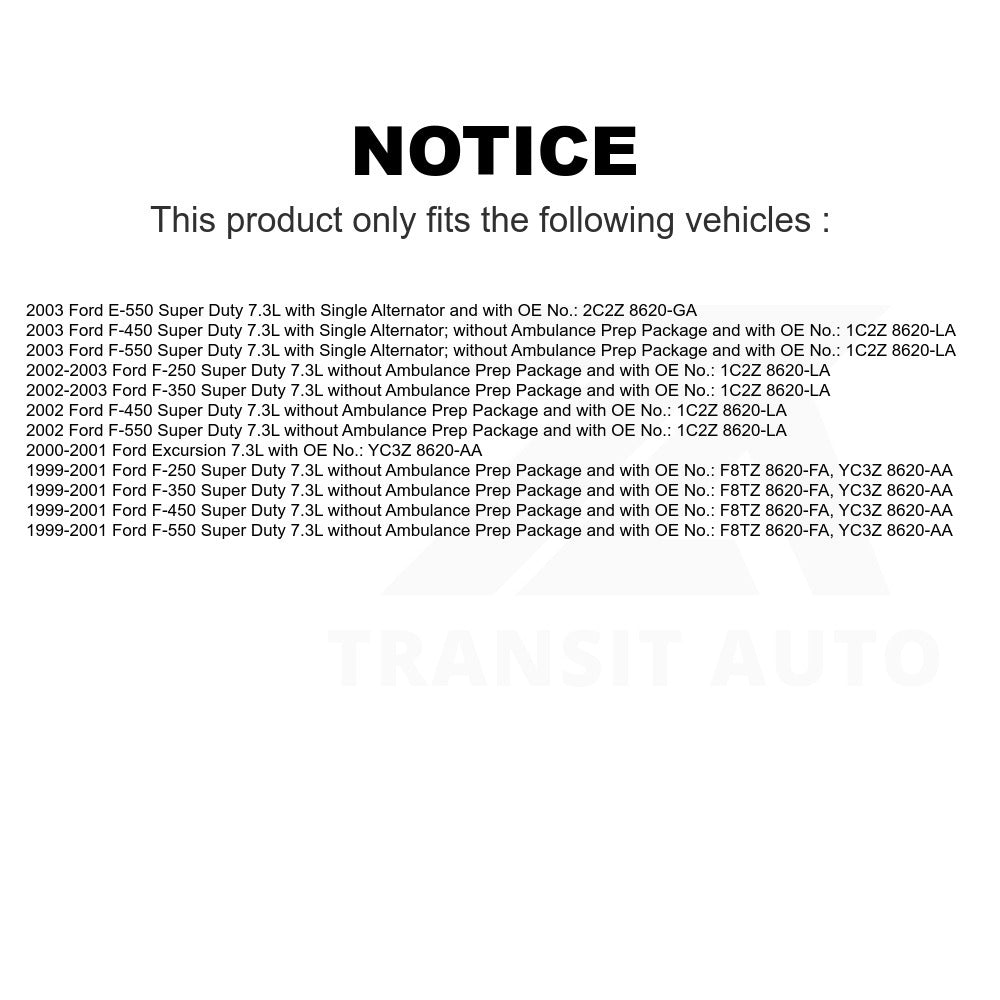 Accessory Drive Belt BAN-8PK3105 For Ford F-250 Super Duty F-350 Excursion E-550 F-450 F-550 7.3L