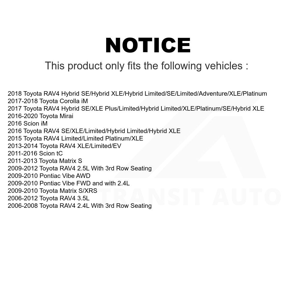 Front Ceramic Disc Brake Pads CMX-D1211 For Toyota RAV4 Scion tC Matrix Pontiac Vibe Corolla iM Mirai