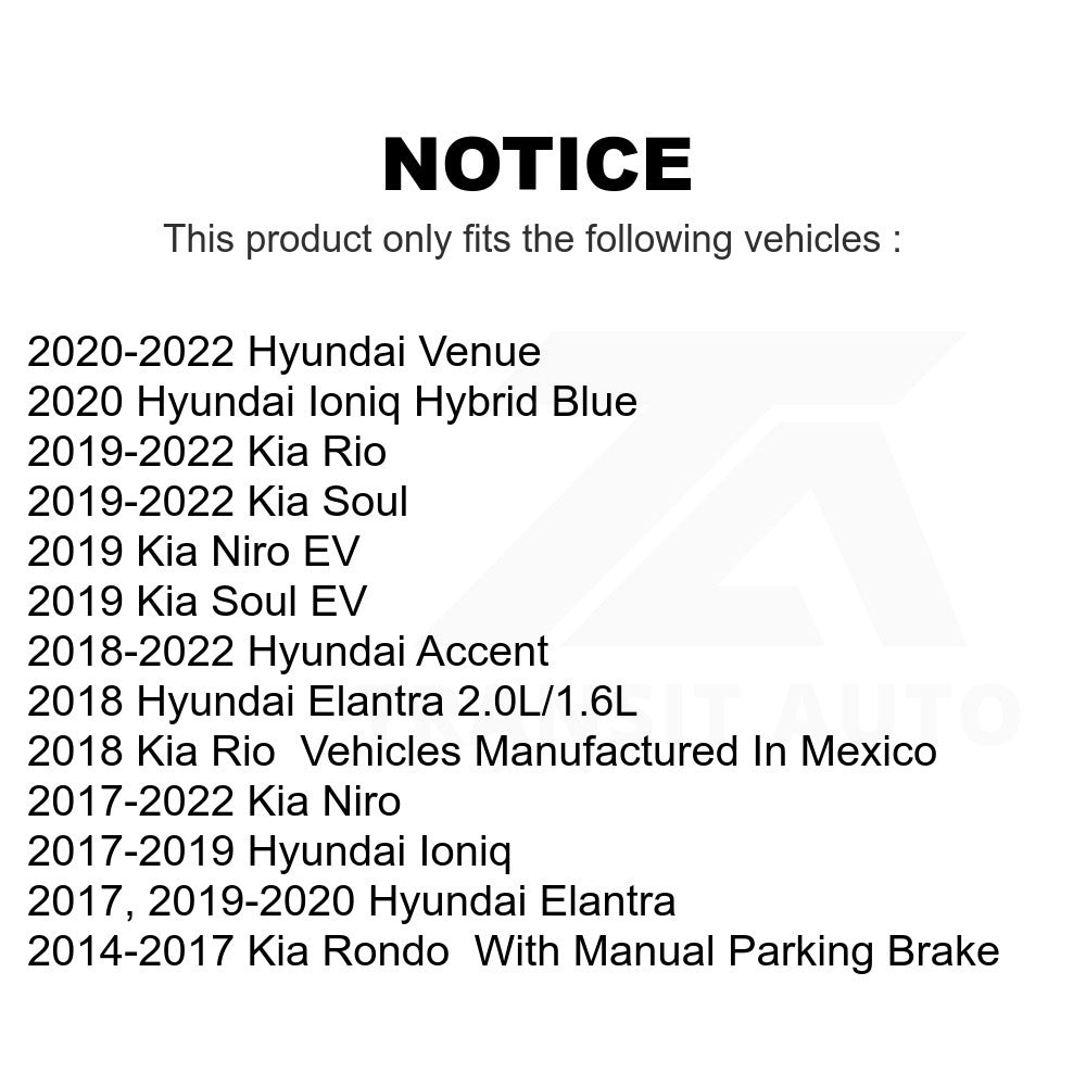 Rear Ceramic Disc Brake Pads CMX-D1812 For Hyundai Elantra Kia Soul Niro Accent Rio Ioniq EV Venue Rondo