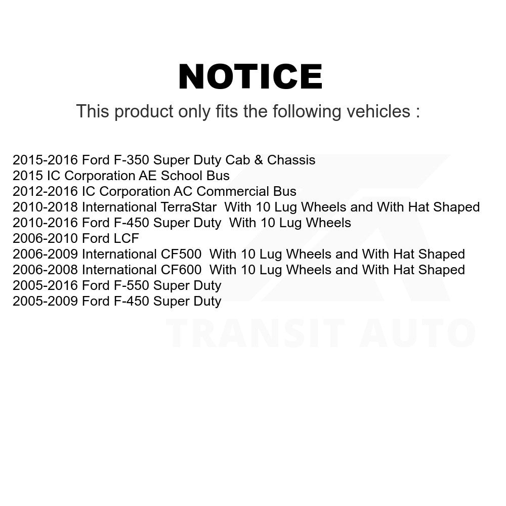 Disc Brake Rotor DS1-680374 For Ford F-350 Super Duty F-450 F-550 International IC Corporation LCF CF500 CF600 TerraStar AE School Bus AC Commercial