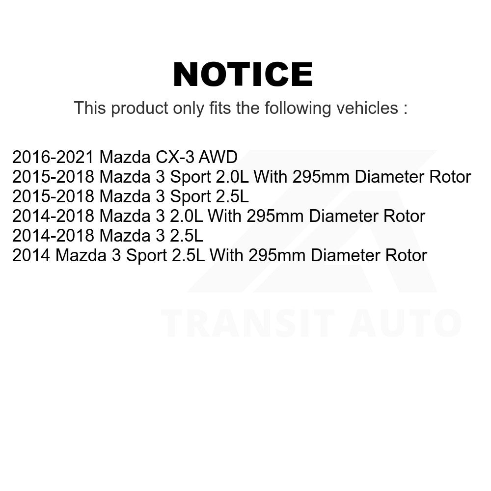 Front Disc Brake Rotor DS1-981421 For Mazda 3 CX-3 Sport