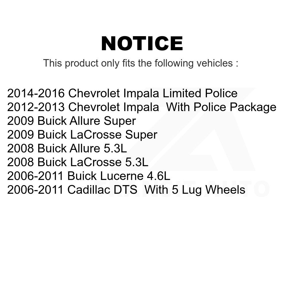 Front Disc Brake Rotor GCR-580387 For Chevrolet Buick Lucerne Impala Cadillac DTS Limited LaCrosse Allure